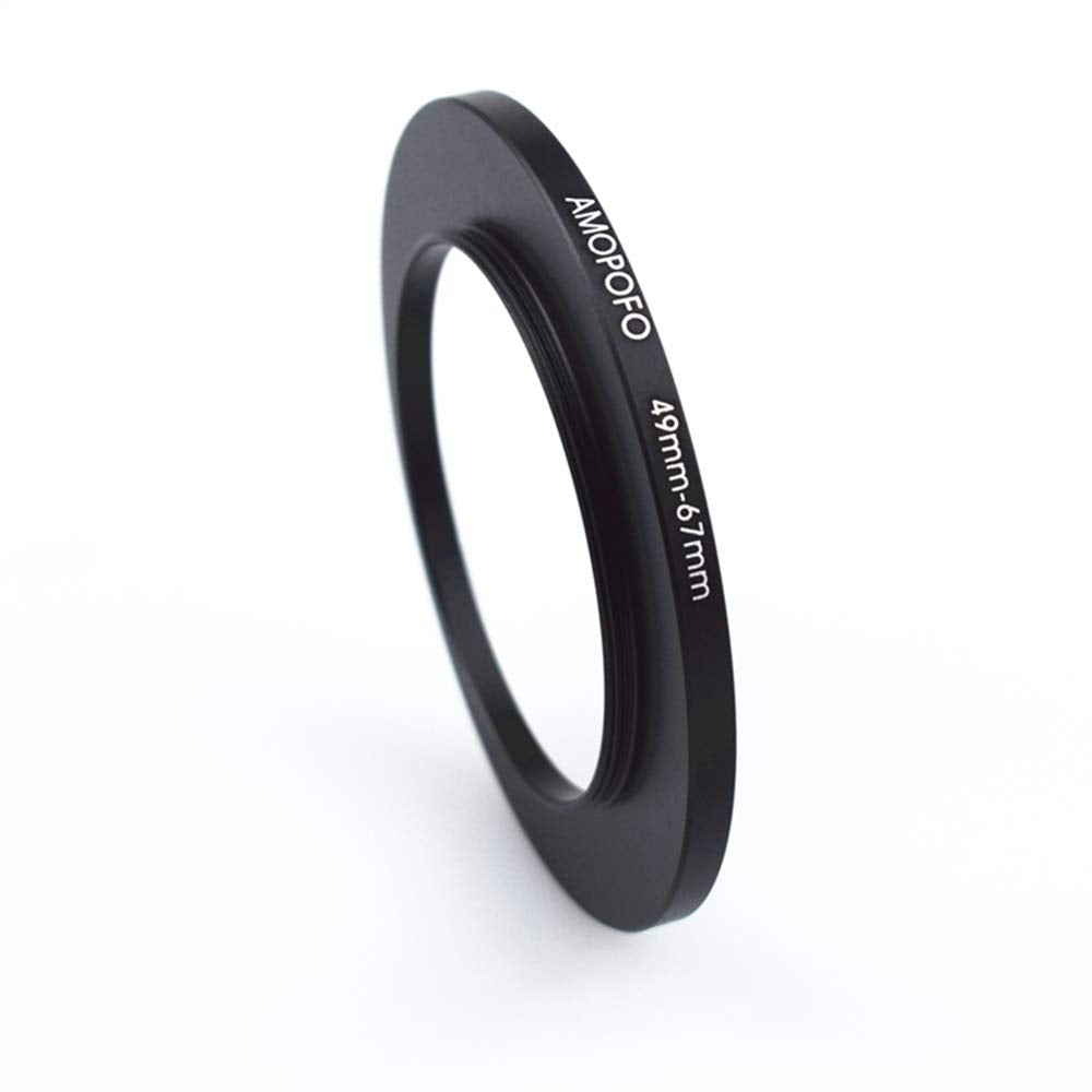Metal Step Up Ring Adapter 49Mm To 67Mm Step Up Lens Adapter Ring For Filters, Made Of Cnc Machined Space Aluminum With Matte Black Electroplated Finish