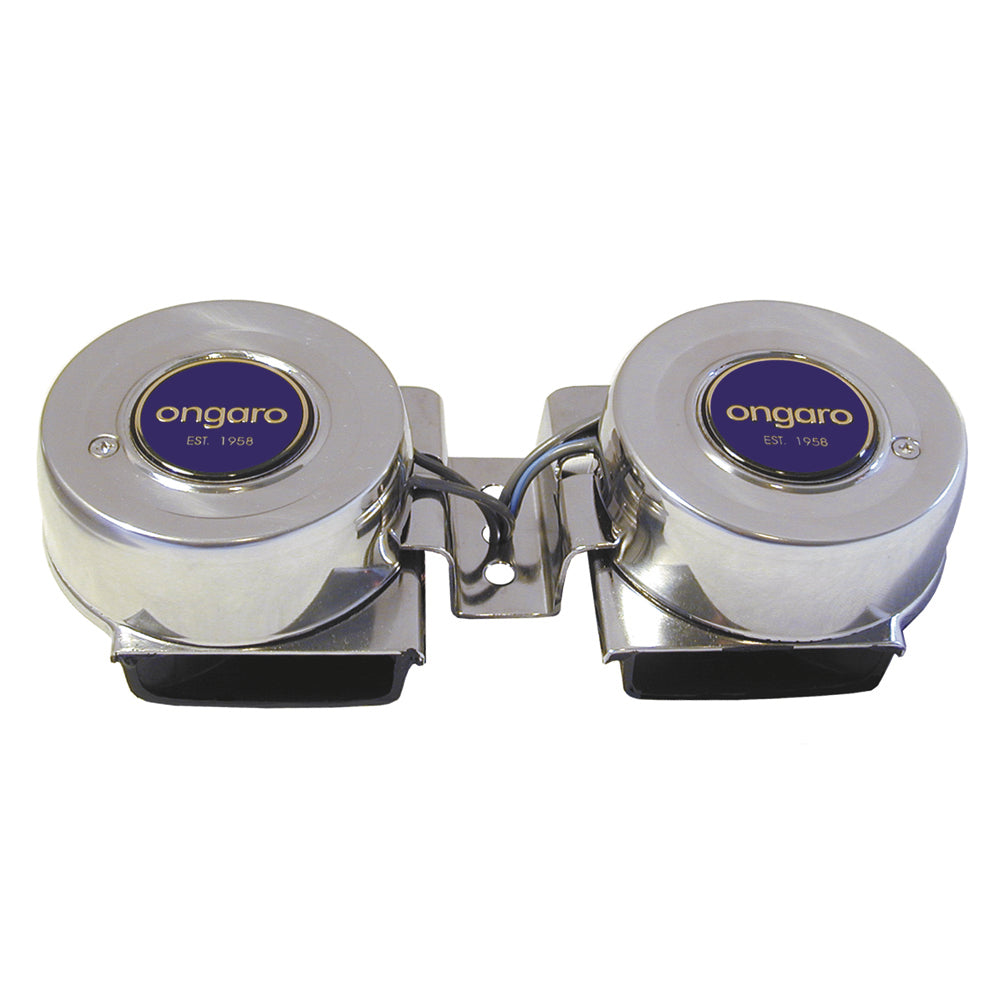 Schmitt Marine Ongaro All-Stainless Mini Compact Twin Horn - 12V,WBAUVA001343283