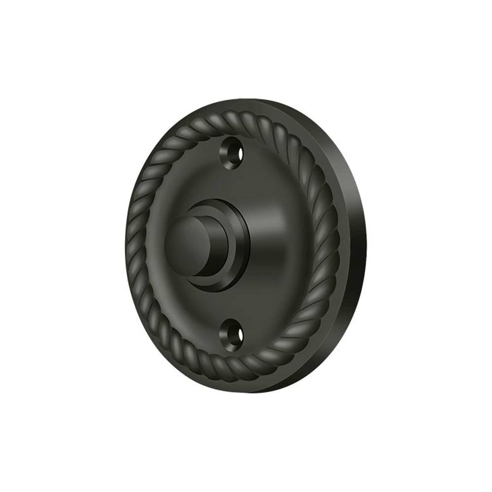 Deltana Bbrr213U10B Round Rope Door Bell Button, Oil Rubbed Bronze, 2 1/4''