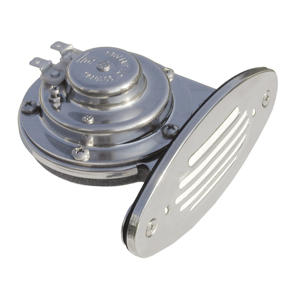 Schmitt Marine Mini Stainless Steel Single Drop-In Horn W/Stainless Steel Grill - 12V Low Pitch,WBAUVA001343285