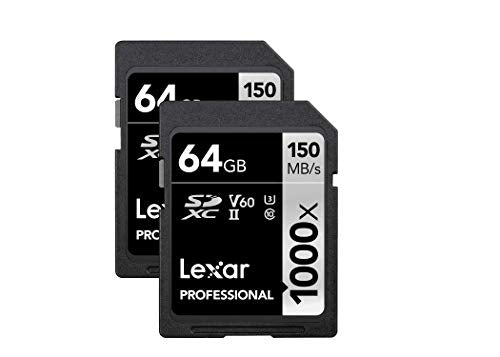 Lexar Professional 1000X 64Gb (2-Pack) Sdxc Uhs-Ii Cards