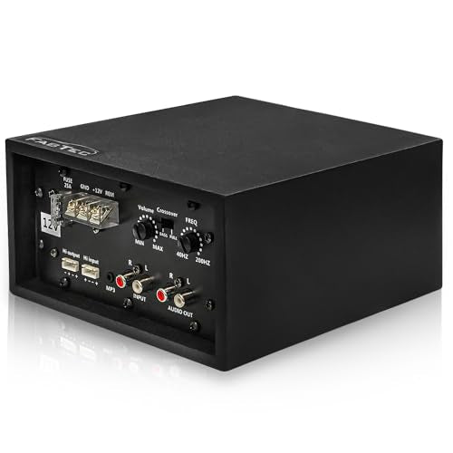 Fabtec 12V Dual Channel 120W Car Amplifier Stereo Power Mono Amp Audio, Bass Sub Woofer Kit, Monoblock, Black Body Encloser,Car
