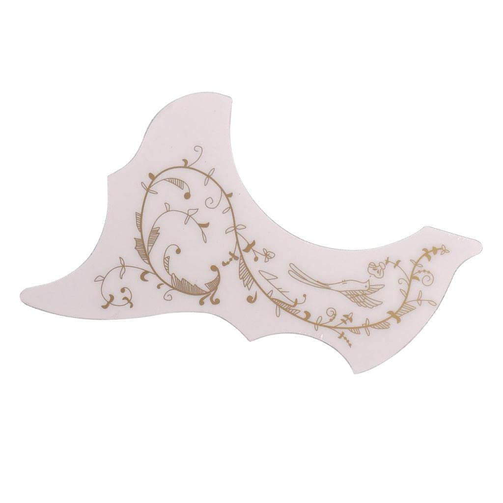The Style Sutra 41In Acoustic Guitar Pickguard Flower Bird AntiScratch Parts Right Hand White