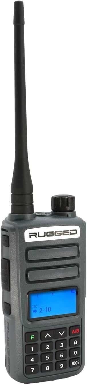 Rugged GMRS Two Way Handheld Radio Walkie Talkie for Hiking Camping Overlanding Off Road - Features Long Range NOAA Weather Chan