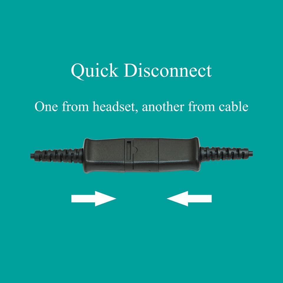 Usb Adapter Cable Compatible Plantronics Qd (Quick Disconnect) To Usb Type A Plug, Speaker Volume & Mic Mute Control Connects Headset To Pc, Laptop, Soft Phone