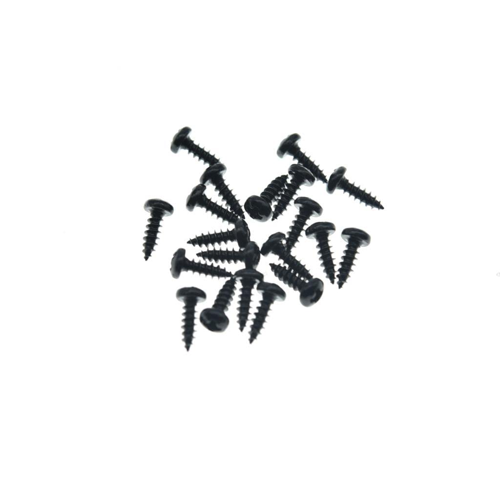 Kaish 20 Pack Premium Stainless Steel American #2 X 1/4'' Phillips Head Guitar Truss Rod Cover Screws For Import Les Paul Lp/Sg