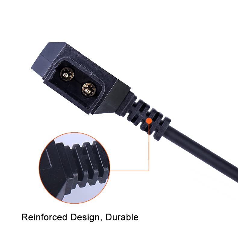 Chikoni D Tap To Locking Dc 5.5 2.5Mm Monitor Power Cable Compatible With Atomos Ninja V Anton Bauer Sony Shogun Pix E7 Pix E5 Ikan Dji Monitor,Hollyland Mars 400S,Fit For 5.52.5 Or 2.1Mm, 59Inch
