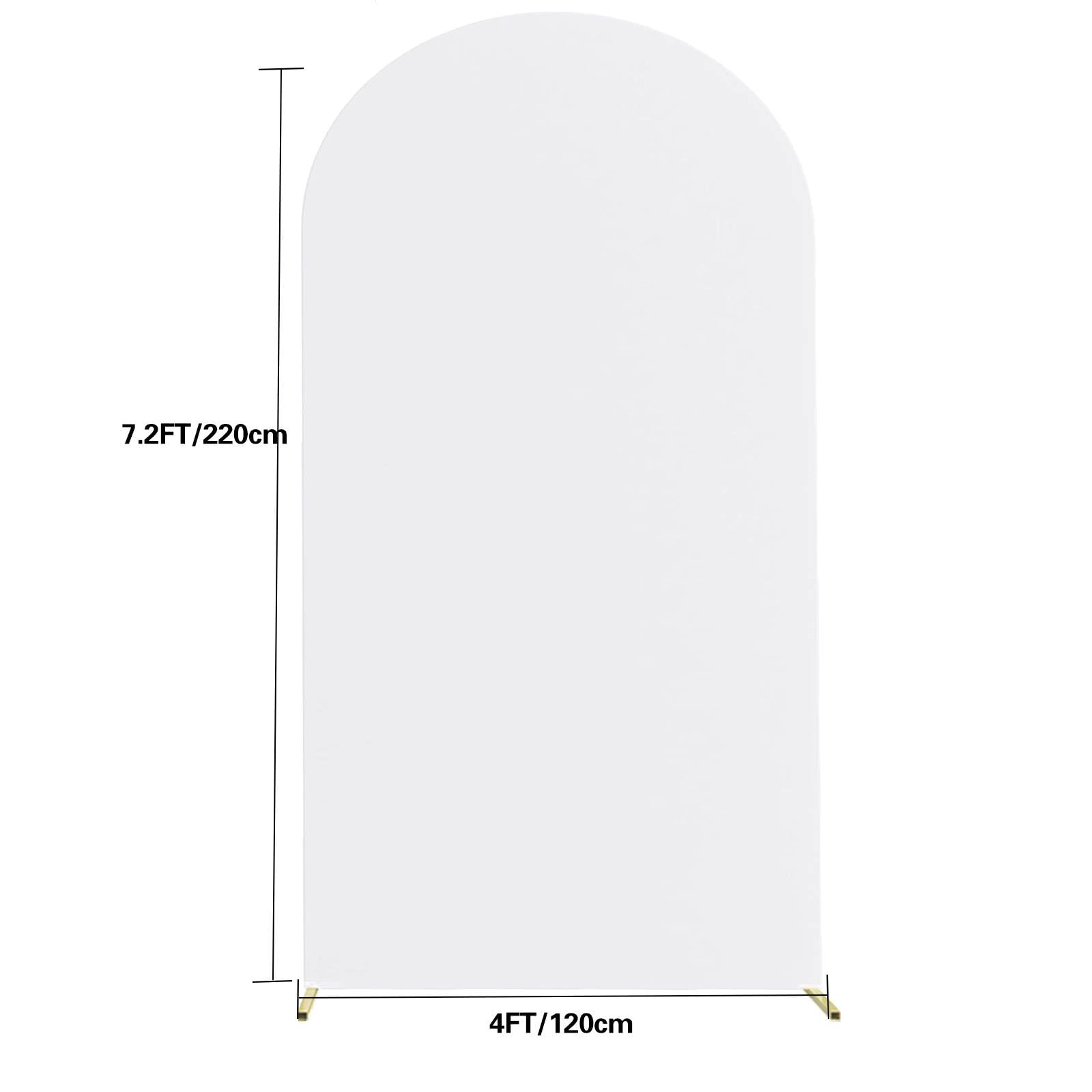 7.2 Ft Arch Backdrop Cover, Wedding Arch Covers Stretchy Backdrop, White Spandex Arch Cover Birthday Chiara Arch Backdrop Stand