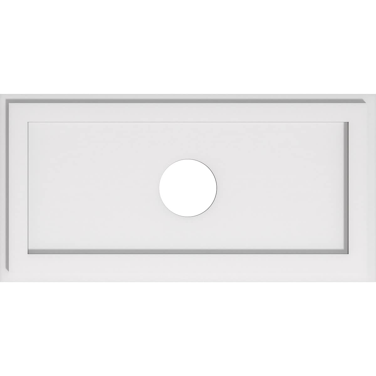 Ekena Millwork Cmp26X13Re 04000 Rectangle Architectural Grade Pvc Contemporary Urethane Ceiling Medallions 26''W X 13''H X 4''Id
