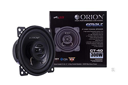 Orion Cobalt Series Ct40 4'' 2 Way Coaxial Speaker 4 Ohms 300 Watts Max Music Power Set Of 2 Speaker