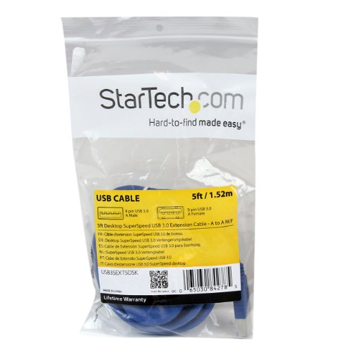 Startech.Com 5 Ft Desktop Superspeed Usb 3.0 Extension Cable   A To A M/F   Usb Extension Cable   Usb Type A (M) To Usb Type A (
