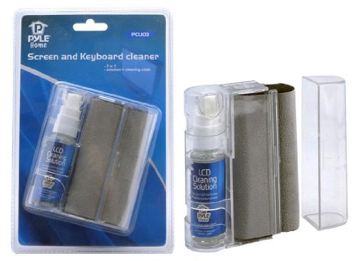Pyle Home Computer Lcd Screen Cleaning Kit  20Ml Cleaner Solution Spray Plus A Cleaning Eraser,Tool Cleans Phone, Keyboard, Lapt