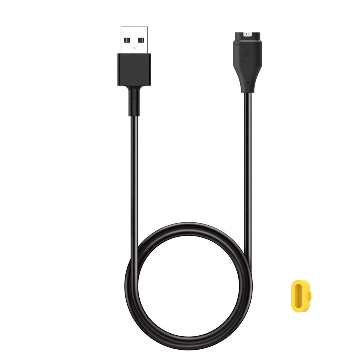 Charger For Garmin Vivoactive 5 / Vivoactive 4 / Vivoactive 4S, Replacement Charging Cable Cord Plus A Yellow Silicone Charger P
