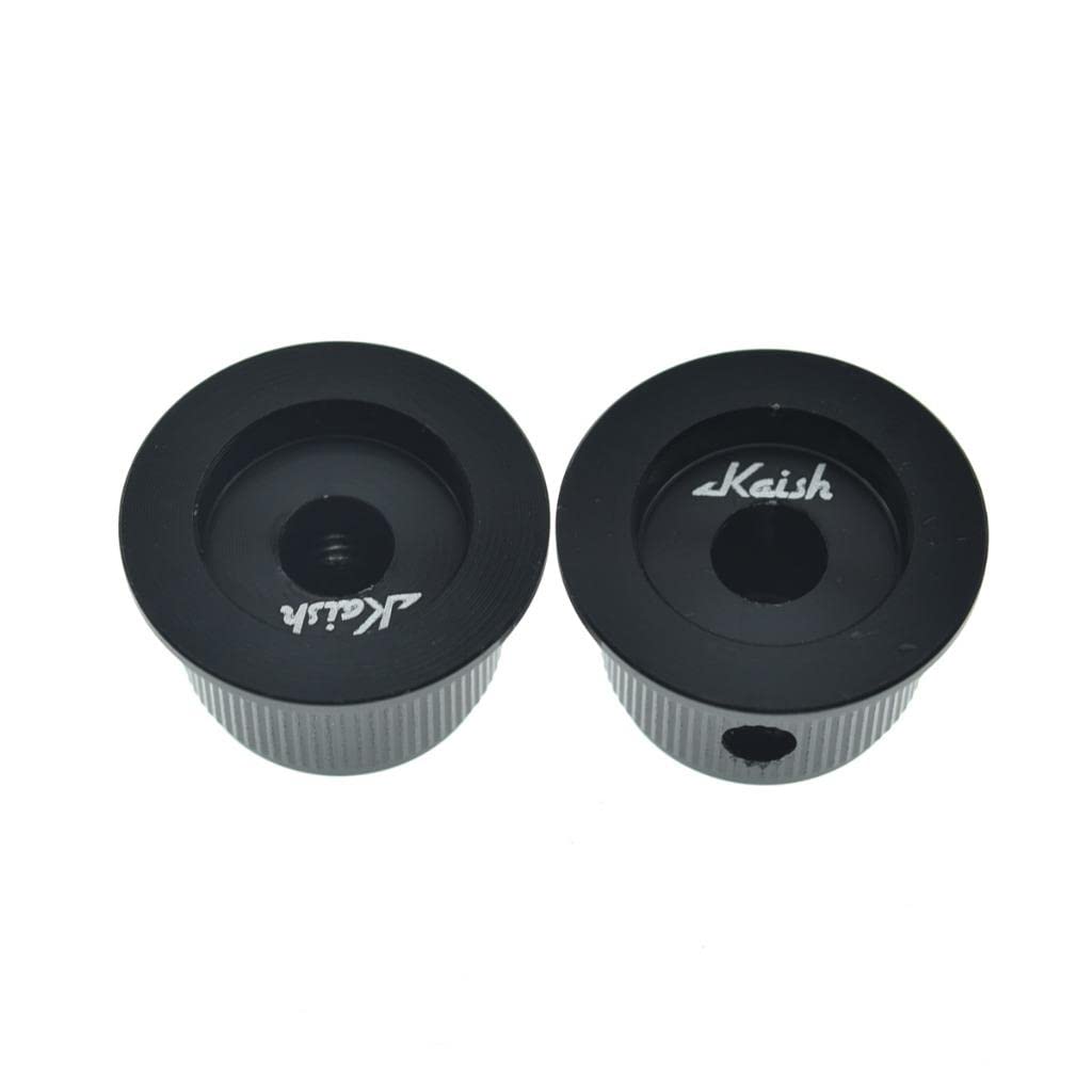 Kaish 3Pcs Aluminium Potentiometer Knobs 1/4 '' Universal Top Hat Knobs Bell Control Knob With Set Screw For Guitar/Bass/Amps/Pr