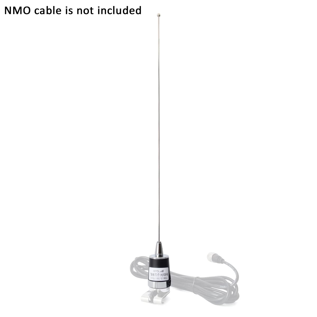 Hys Dual Band Nmo Antenna, 21Inches 2.15Dbi 144/430Mhz 100Watt Whip For Yaesu Motorola Icom Kenwood Mobile Radios Transceiver