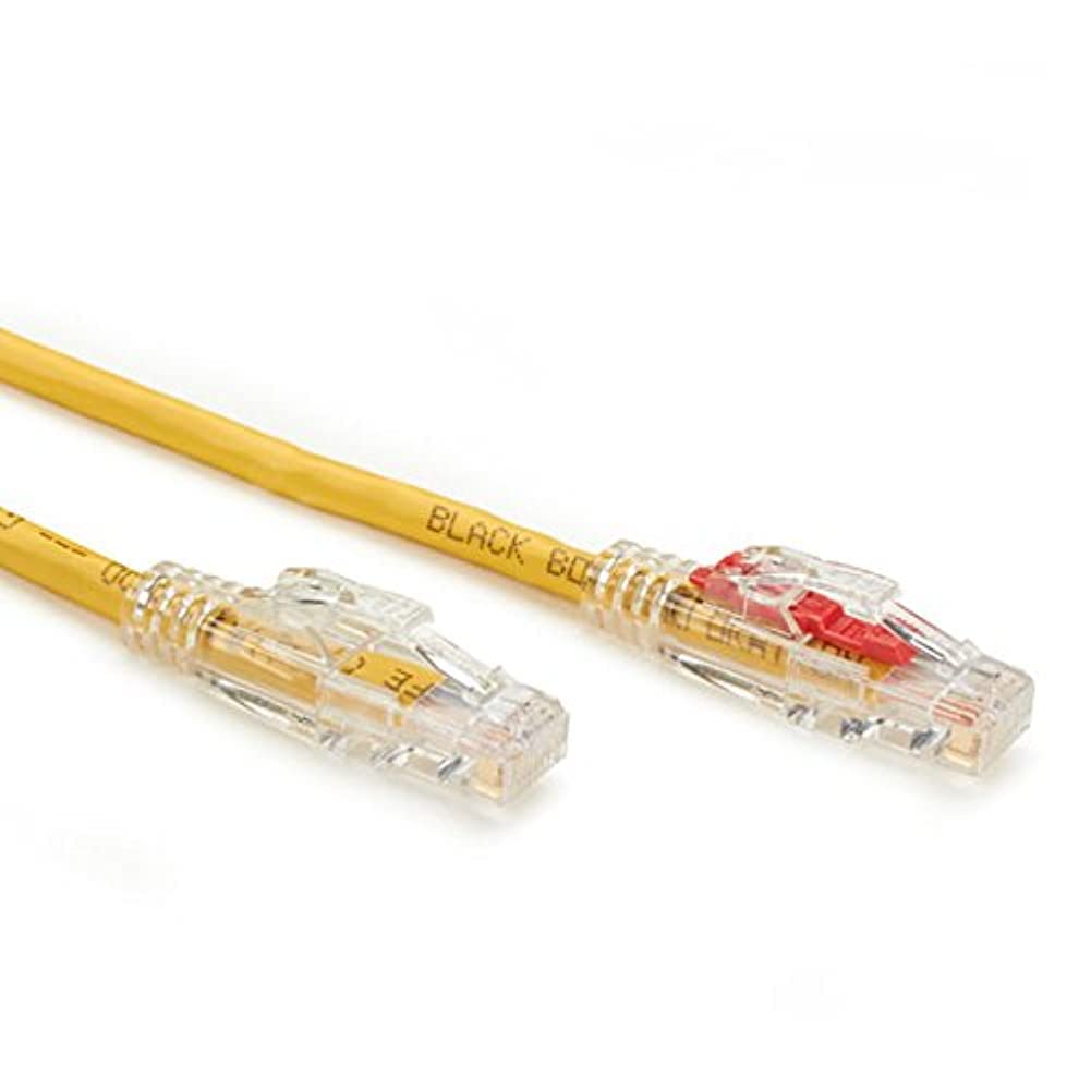 Black Box GigaTrue 3 CAT6 550-MHz Lockable UTP Patch Cable Yellow 15-ft RJ-45 Male