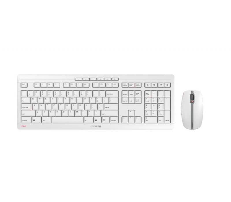 Cherry Stream Desktop Recharge Keyboard And Mouse Wireless Combo (White)