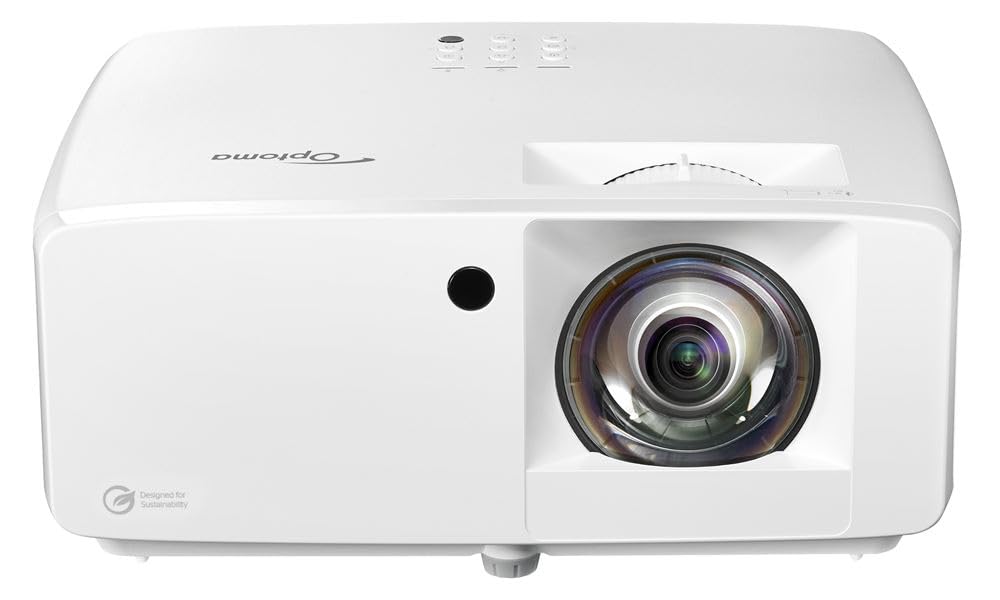 Optoma Gt2100Hdr Compact Short Throw Laser Home Theater And Gaming Projector, 1080P Hd With 4K Hdr Input, Bright 4,200 Lumens Fo