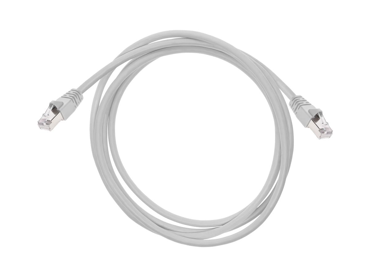 Monoprice Cat6A 7Ft White Patch Cable Double Shielded (S/Ftp) 26Awg 10G Pure Bare Copper Snagless Rj45 Fullboot Series Ethernet