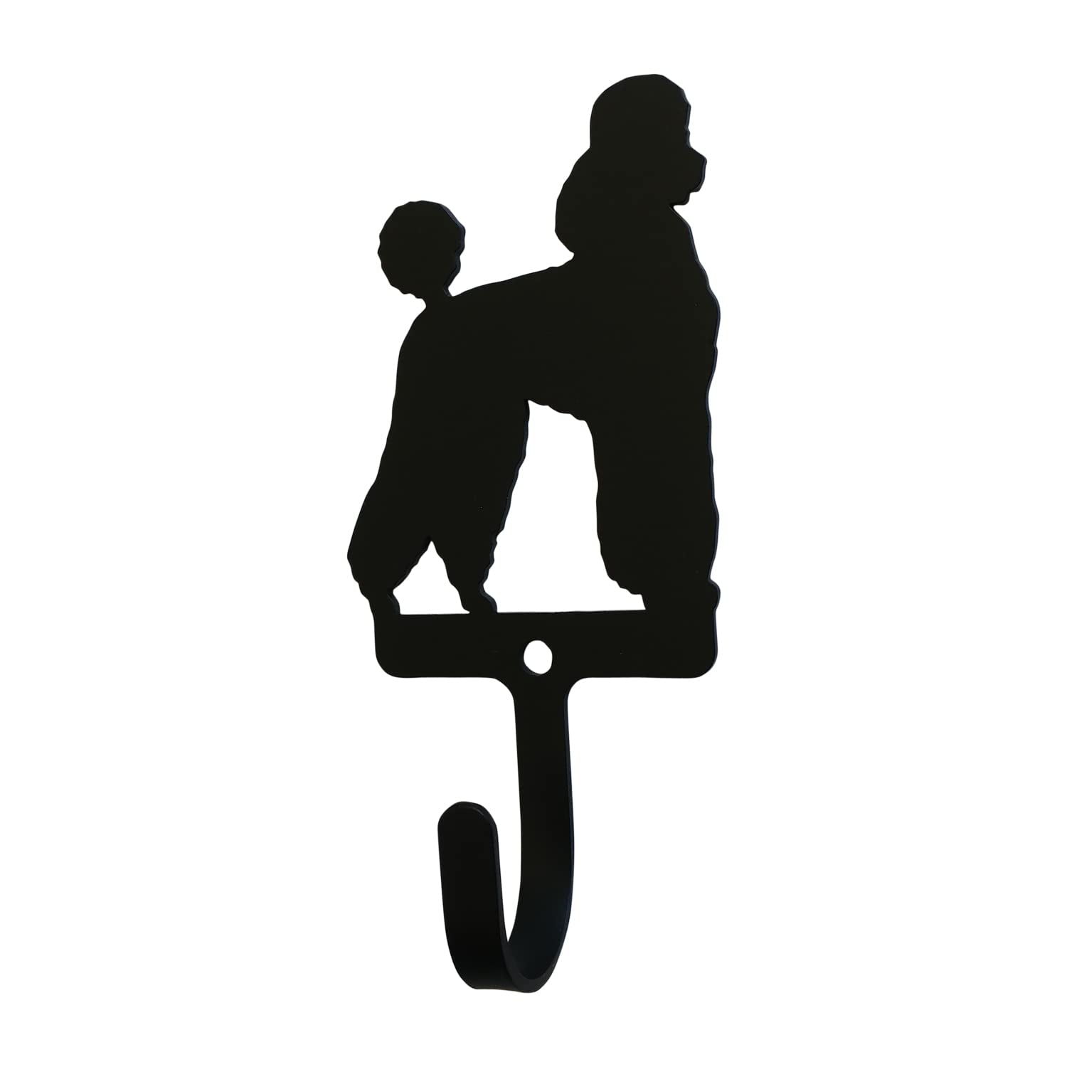 Village Wrought Iron Poodle Wall Hook Decorative Small