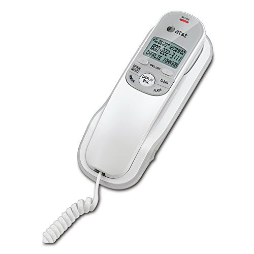 At&T Tr1909 Trimline Corded Phone With Caller Id, White