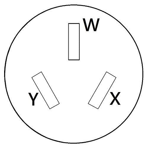 Parkworld Industrial Range, Stove, Oven 10 50 Extension Cord, 10 50P To 10 50R, 3 Prong, 50 Amp, 250 Volts, 12500 Watts (20Ft)