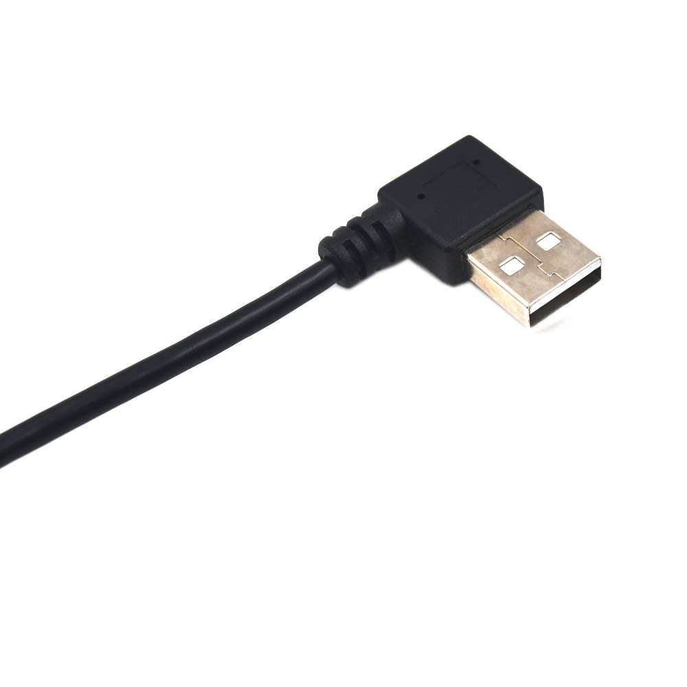 Kework Usb 2.0 Splitter, 30Cm Left Angle Usb Splitter Cable, 2 Ports Usb Hub 1 Male To 2 Female Extension Splitter Y Type Cable