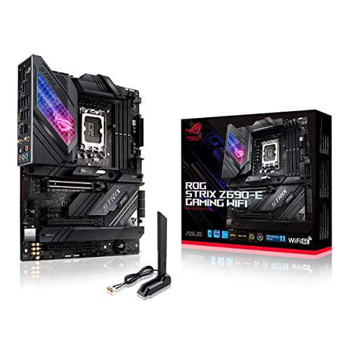 Asus Rog Strix Z690 E Gaming Wifi 6E Lga 1700(Intel 12Th Gen)Atx Gaming Motherboard(Pcie 5.0,Ddr5,2.5 Gb Lan,Thunderbolt 4,5Xm.2