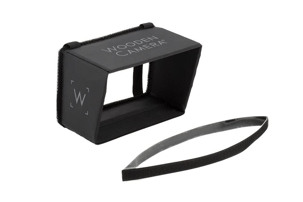 Wooden Camera Lcd Sun Shade For Monitors 6 To 7 Inches, Monitor Hood With All Sides Coverage And Flexible Bottom For Easy Access