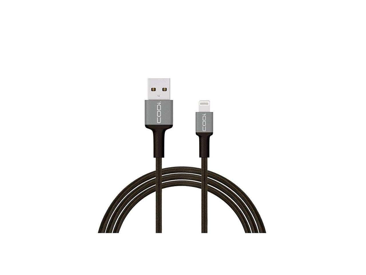 Codi 6 Braided Nylon Usb-A To Lightning (Mfi Certified) Charge & Sync Cable