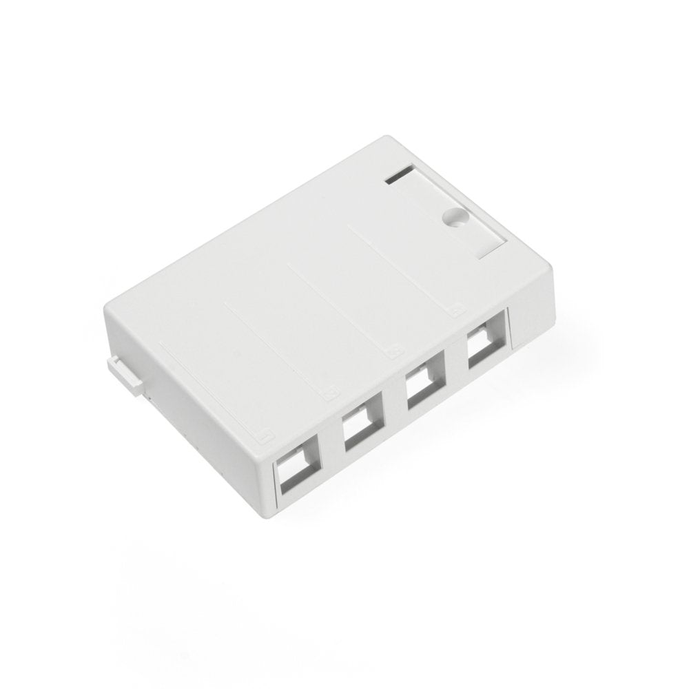 Leviton 41089 4Wp Quickport Surface Mount Housing, 4 Port, White, Image