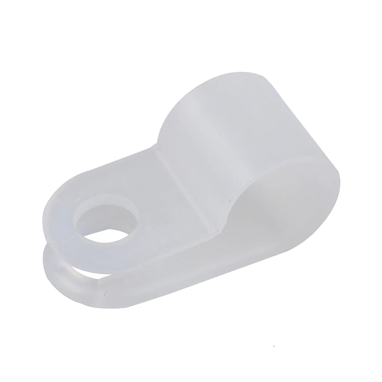 Teansic 200 Pcs White Nylon R Type Cable Clamp 1/4 Inch Cable Organizer Assortment Kit For Wire Management