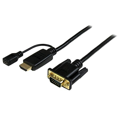 Startech.Com Hdmi To Vga Cable   10 Ft / 3M   1080P   1920 X 1200   Active Hdmi Cable   Monitor Cable   Computer Cable (Hd2Vgamm