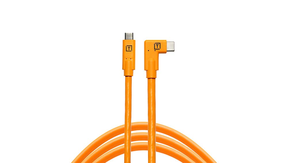 Tether Tools TetherPro USB C to USB C Right Angle Cable (Orange)