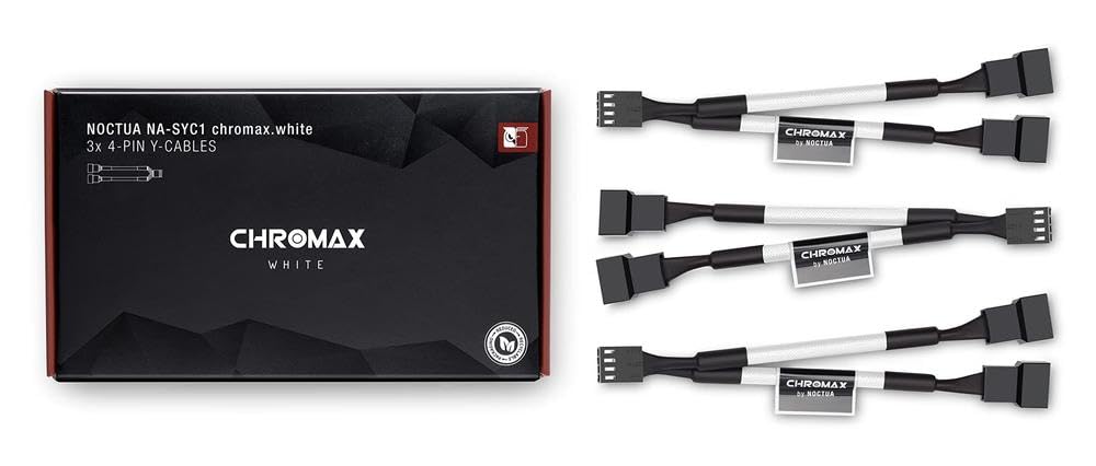 Noctua Na Syc1 Chromax.White, 4 Pin Y Cables (White)