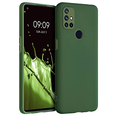 Kwmobile Case Compatible With Oneplus Nord N10 5G Case   Soft Slim Protective Tpu Silicone Cover   Dark Green