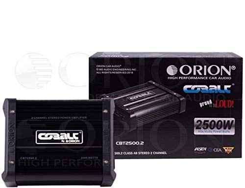 Orion Cobalt Cbt2500.2 Amplifier 2-Channel 450 Rms Car Stereo Max Music Power 2500 Watts Car Stereo