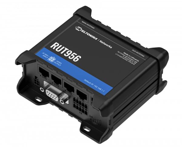 Rut956 (Eu) 4G Lte Router Teltonika Rut956, Cellular, Rut956 (Teltonika Rut956, Cellular Network Router, Black, Aluminium, Plastic, Din Rail, Industrial, Fast Ethernet)