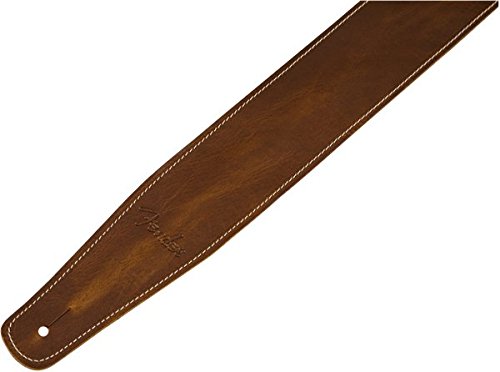 Fender Broken In Leather Guitar Strap, 2.5In, Tan