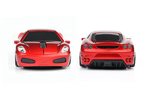 Jinfili Sleep Sport Car Shaped Wireless Computer Mouse Ergonomic Gaming Optical Mouse Usb 2.4G Mini Receiver Office Accessories