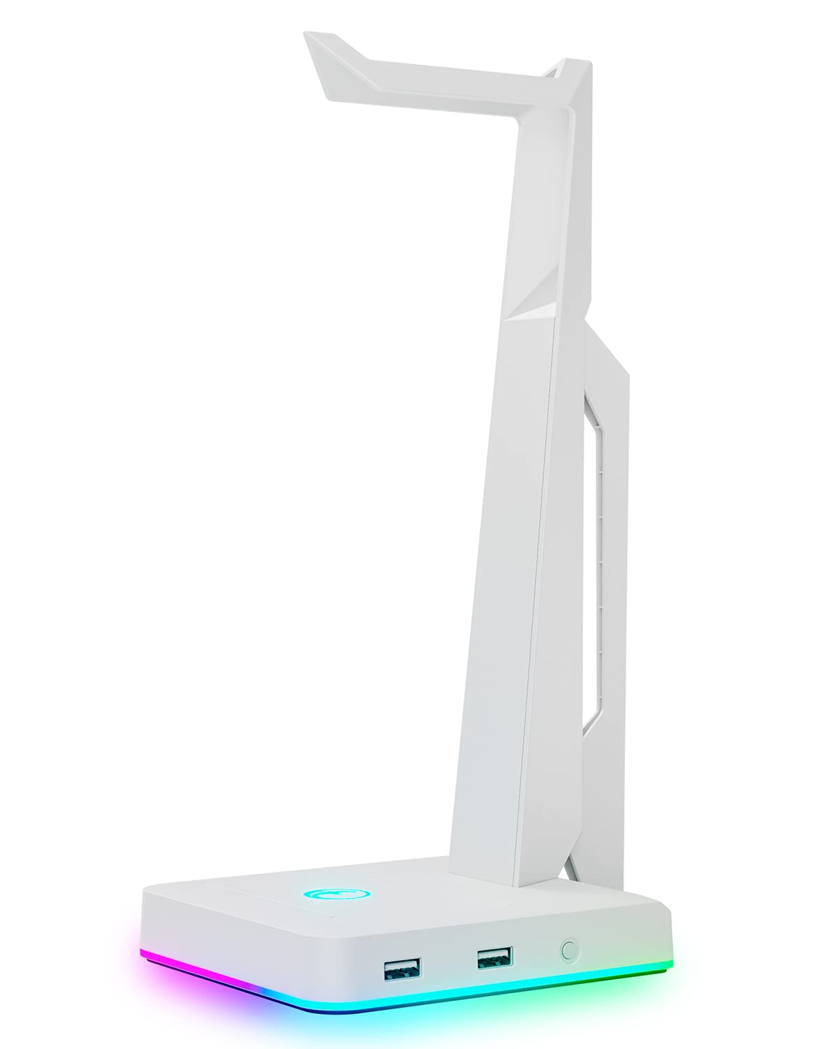 IFYOO RGB Gaming Headset Stand with 2 USB Ports, Game Headphone Mount for PC, Xbox One, PS4, Switch, Earphone Holder Hanger, Gre