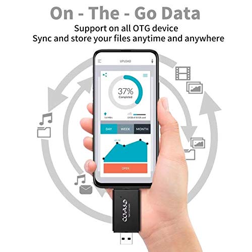 Coasd Memory Card Reader Sd Otg Adapter And Usb 3.0 Portable For Sdxc, Sdhc, Sd, Mmc, Rs Mmc, Micro Sdxc, Micro Sd, Micro Sdhc C