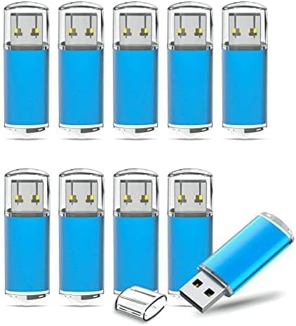 Topesel Usb Flash Drive 50 Pack 2Gb Usb 2.0 Flash Drive High Speed 4G Flash Drive Memory Stick Usb Drive Thumb Drives 2G Usb Drive Zip Drive For Pc Laptops, Tablets, Tvs, Car Audio (Blue)