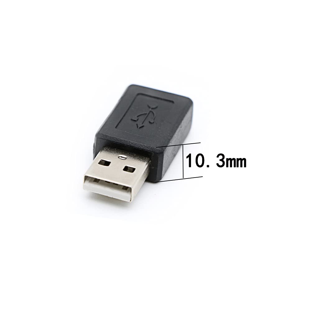 Rgzhihuifz 3 Pack Usb 2.0 A Male To Usb B Mini 5 Pin Female Adapter Converter
