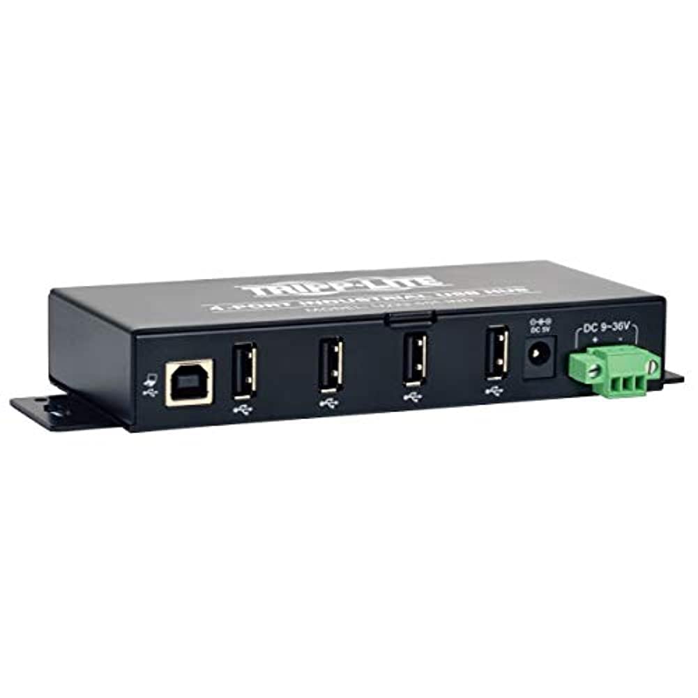 Tripp Lite 4 Port Rugged Industrial Usb 2.0 Hi Speed Hub W 15Kv Esd Immunity And Metal Case, Mountable(U223 004 Ind)