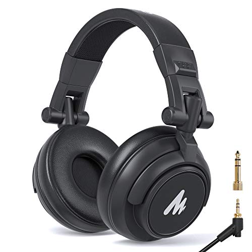 Maono AuMh601 Professional Dj Studio Wired Over Ear Headphones With Mic (Black)