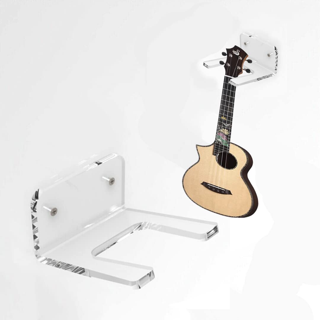 Leilin Guitar Wall Mount Guitar Wall Hanger Guitar Stand|Acrylic Wall Mount Rack For Guitar Violin Ukulele 1 Pieces