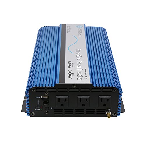 Aims Power Pwri150048S 48V Pure Sine Inverter, 1500W Continuous Power, 3000W Surge Power, 48V Dc Input, Pure Sine Wave, Usb Port