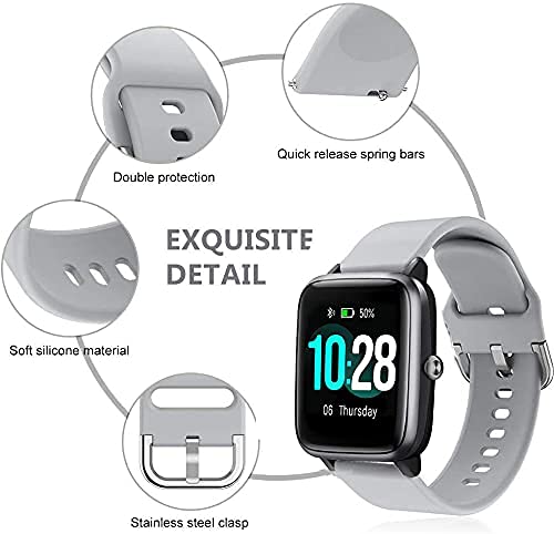 Vicrior Bands Compatible With 19Mm Id205L Veryfitpro Smart Watch, Quick Release Soft Silicone Fadeless Pattern Printed Floral Replacement Band For Id205L Id205G Id205 Id205U Id205S, Sw020 Sw021 Sw02