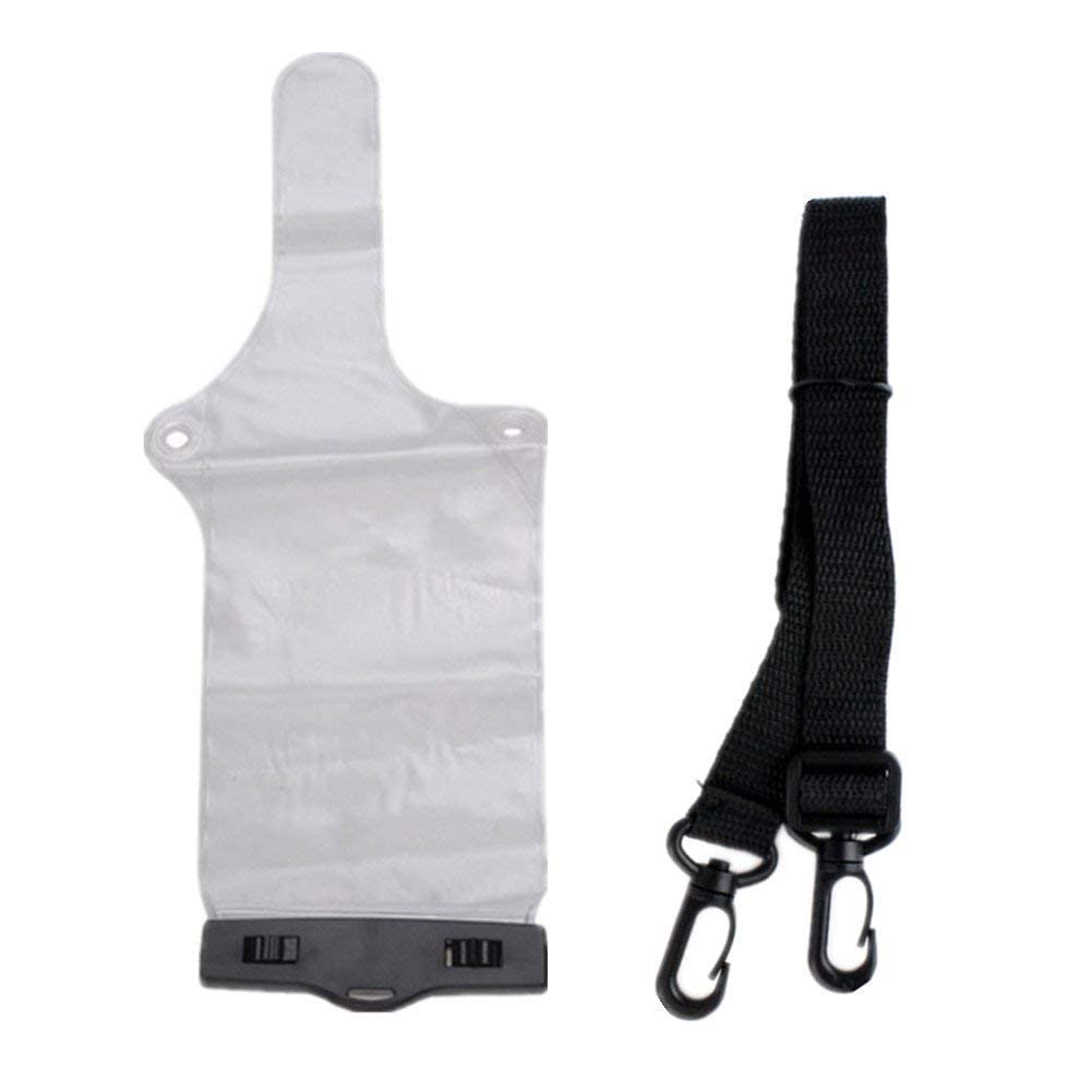 Lsgoodcare 5Pcs Portable Two Way Radio Waterproof Rainproof Bag Case Pouch Compatible With Motorola Kenwood Midland Uv 3R Uv 5R Px 888 Walkie Talkie Radio,5 Inch X 13.8 Inch, White